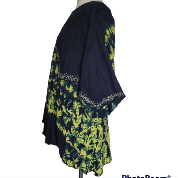 COLORFUL Tie Dye Kaftan Tunic Top - BOHO - FESTIVAL - Picture 2 of 10